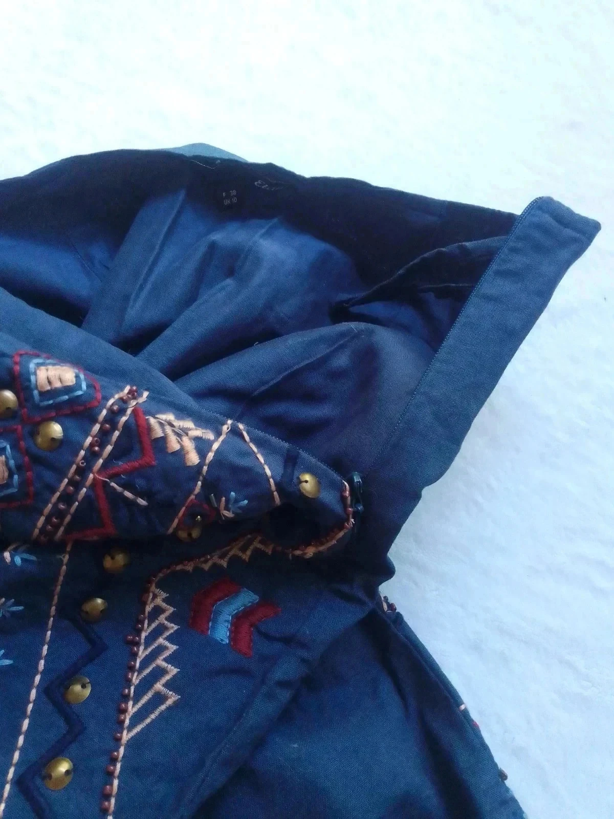 Mooie etnische bohemische geborduurde rok maat 38 – photo 6